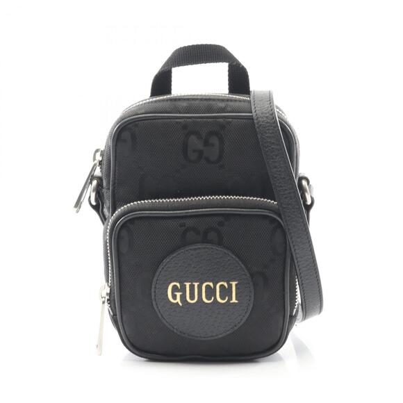 GUCCI Authentic Black Leather Shoulder Bag